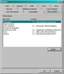 Word manages all of the template locations for the Office suite.