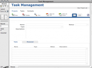 fmp-task-example1 FileMaker comes with a number of simple, but immediately useful examples that you can use straight off.